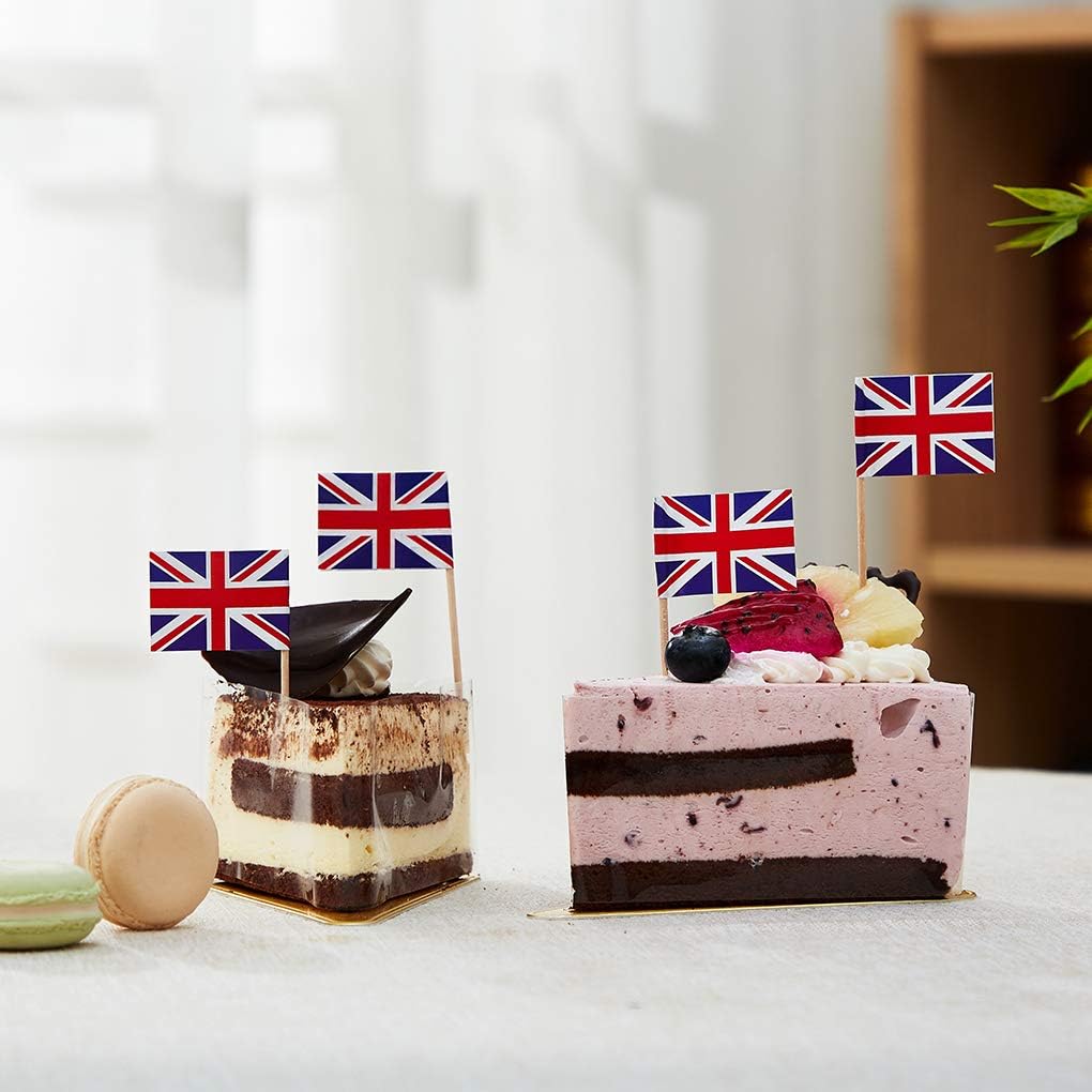 UK Flag British Flag, Small Mini British Toothpick Flags for Food, Cupcakes, Cocktails, Appetizers