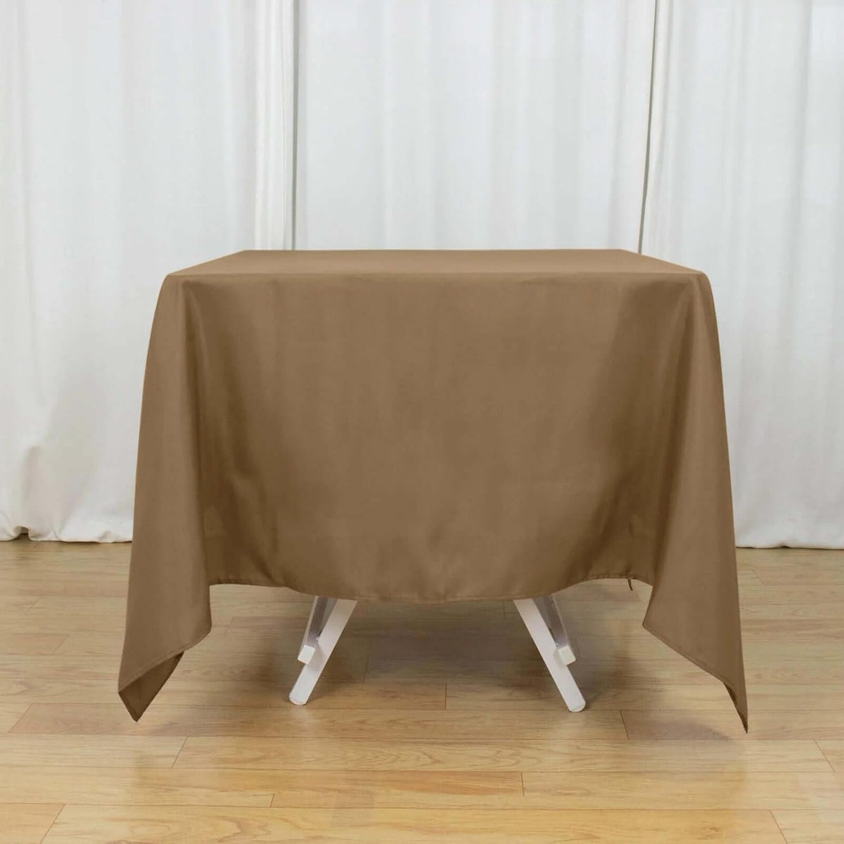 Efavormart 70" Square Linens Taupe Wholesale Linens Polyester Square Linen Tablecloth for Wedding