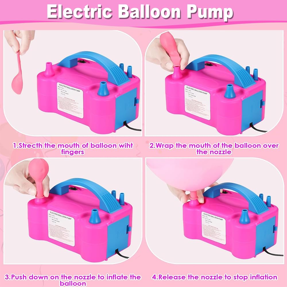 Balloon Arch Kit and Balloon Pump, 9Ft Tall & 10Ft Wide Adjustable Balloon Arch Stand Kit with