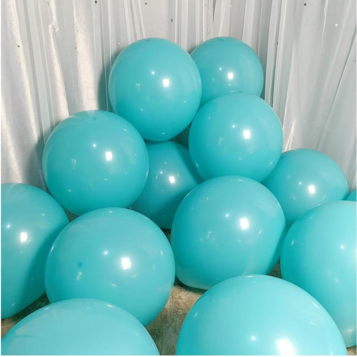 90 Packa Teal Balloons 18 inch Turquoise Latex Big Balloons for Party Decorations and Events