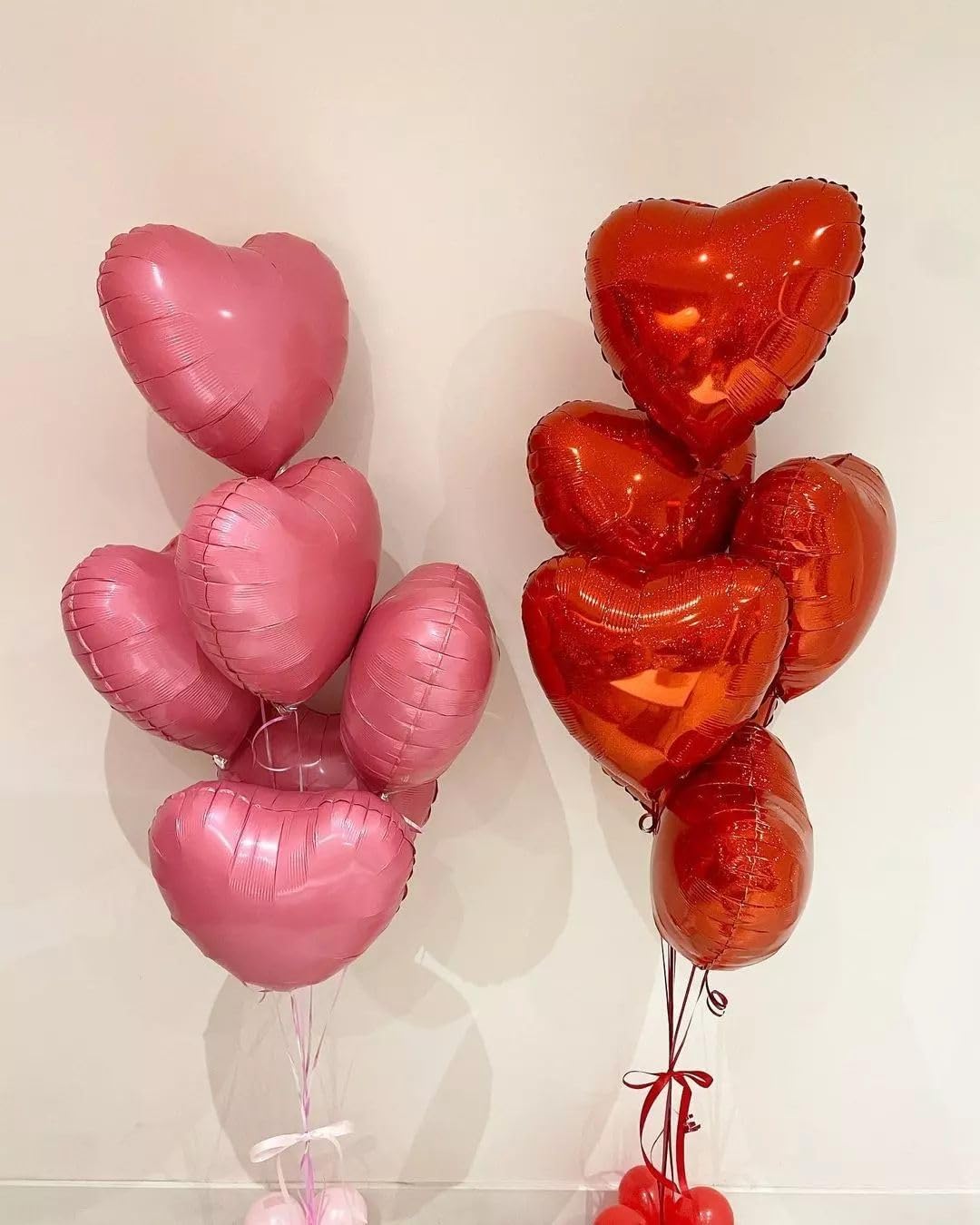 Red Heart Shaped balloons Pack of 10,18 Inch Love Valentine Balloons Pink Heart Romantic Balloons