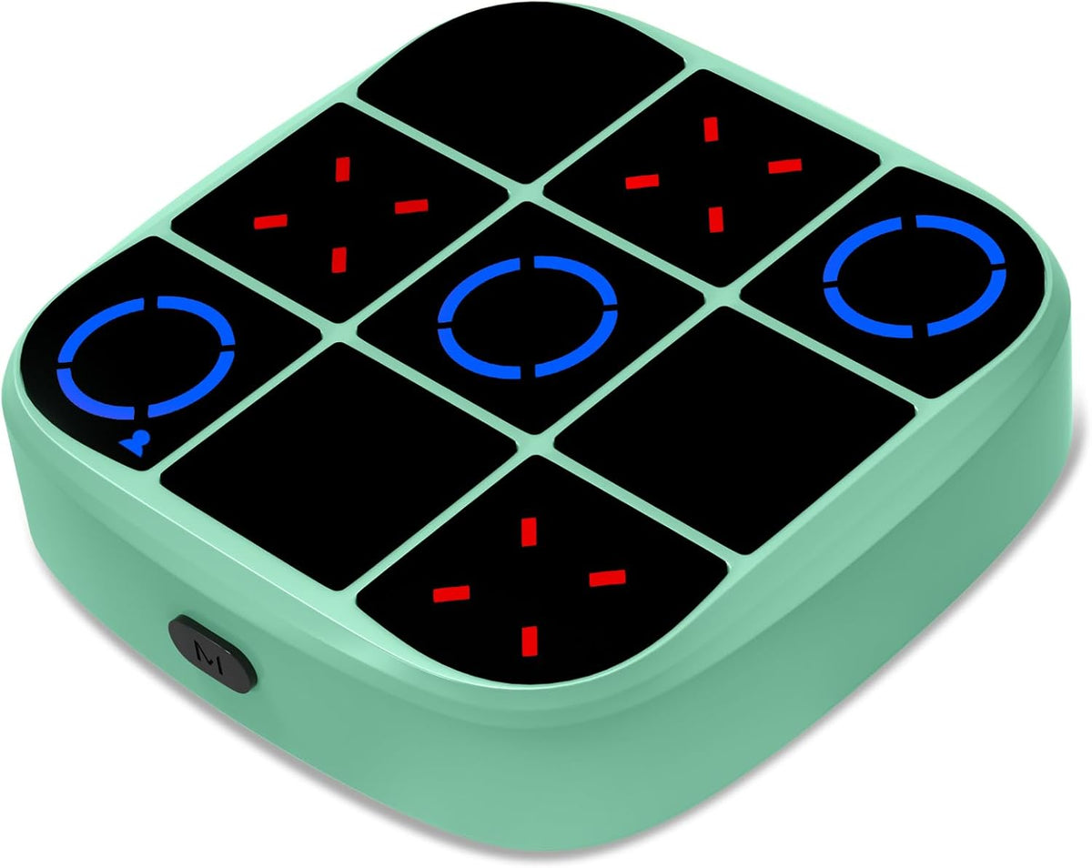 Tic-Tac-Toe Bolt Game, 4-in-1 Handheld Puzzle Games Console, Electronic Tic-Tac-Toe Game for