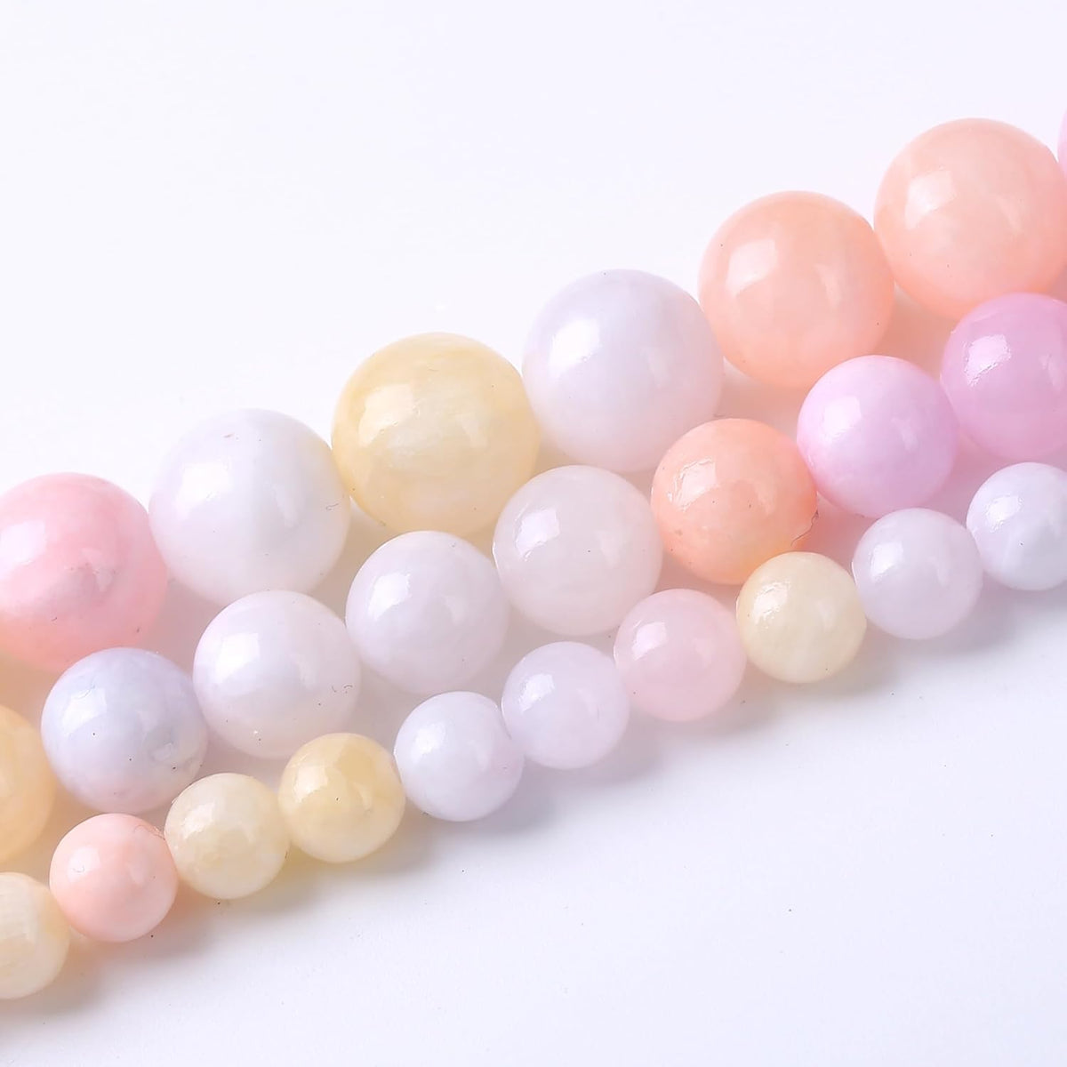 Colorful Rice Topaz Stone Beads Gemstone Round Crystal Energy Jade Beads Stone Beads for Jewelry