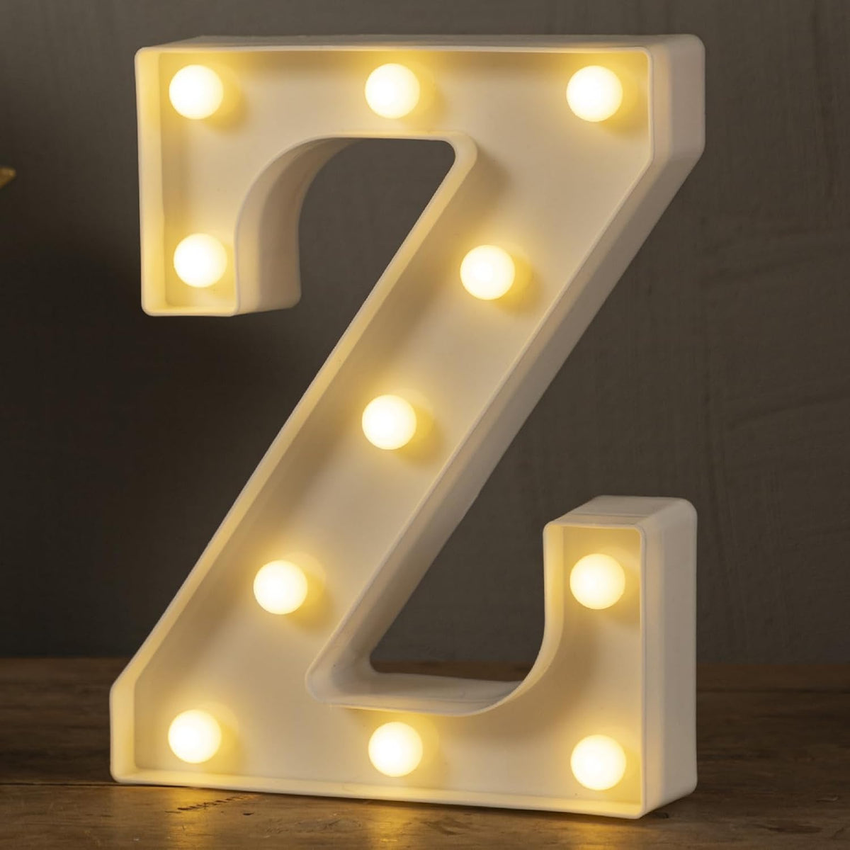HXWEIYE LED Marquee Letters Lights Sign Z, 26 Alphabet & Number 0-9 Warm White Led Letters for Bar