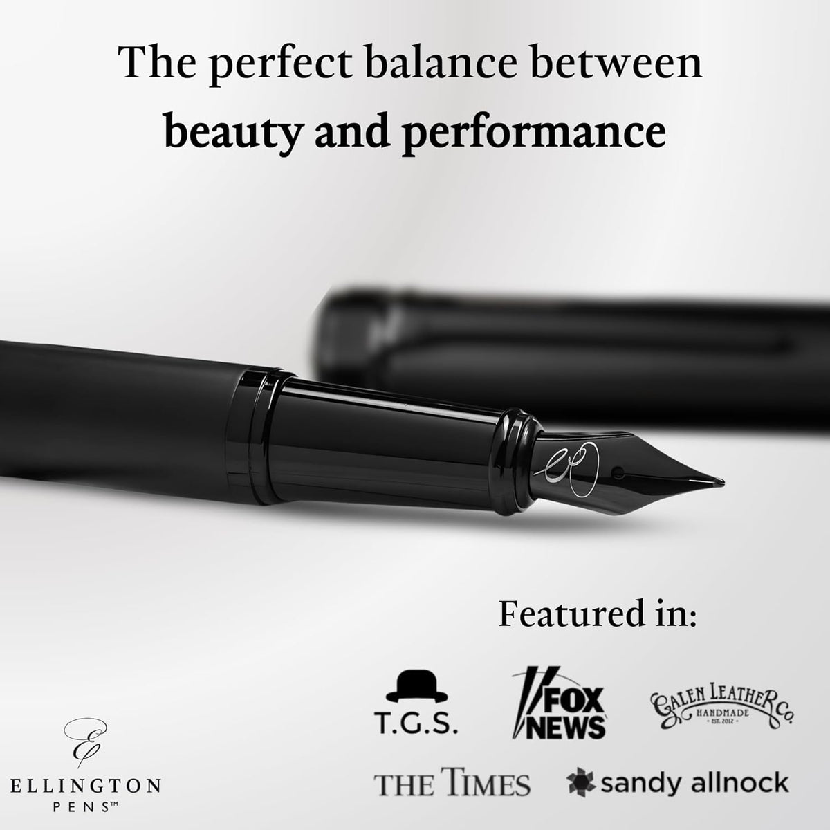 Ellington Pens Luxury Fountain Pen Set - Smooth Extra Fine Nib - Includes Refillable Ink Converter