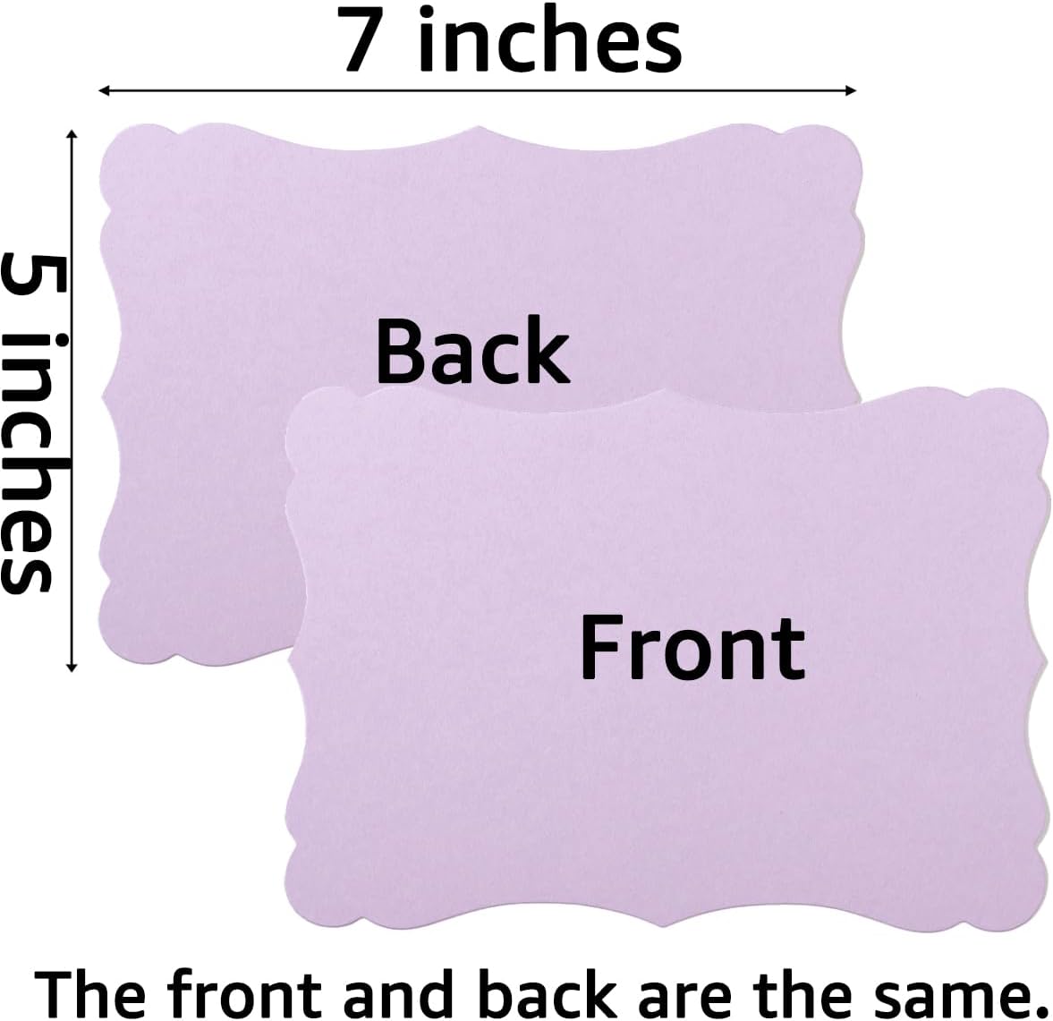 50 Pack Blank Kraft Cards Cardstock Thick Paper Brown Greeting Cards for DIY Gift Card Menus, Baby