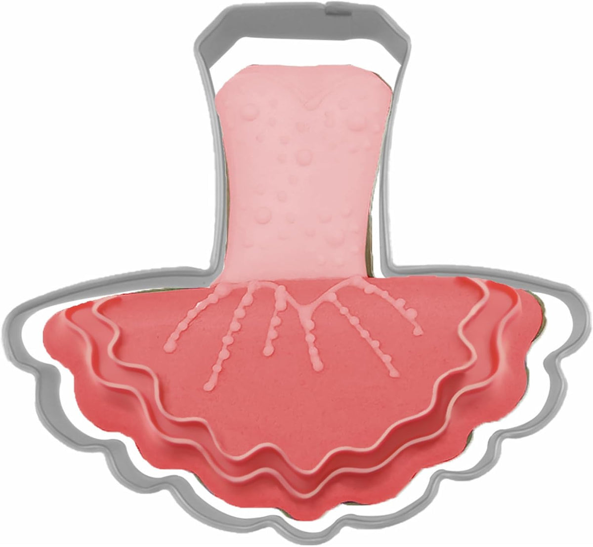 Large Size Dress Shaped Cookie Cutter, Stainless Steel Ballet Dress Wedding Princess Dress Cookie