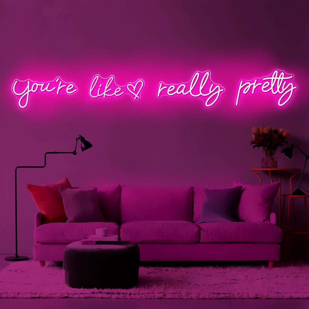 You're Like Really Pretty Neon Signs, Neon Light for Wall Decor,Light Up Sign for Wedding