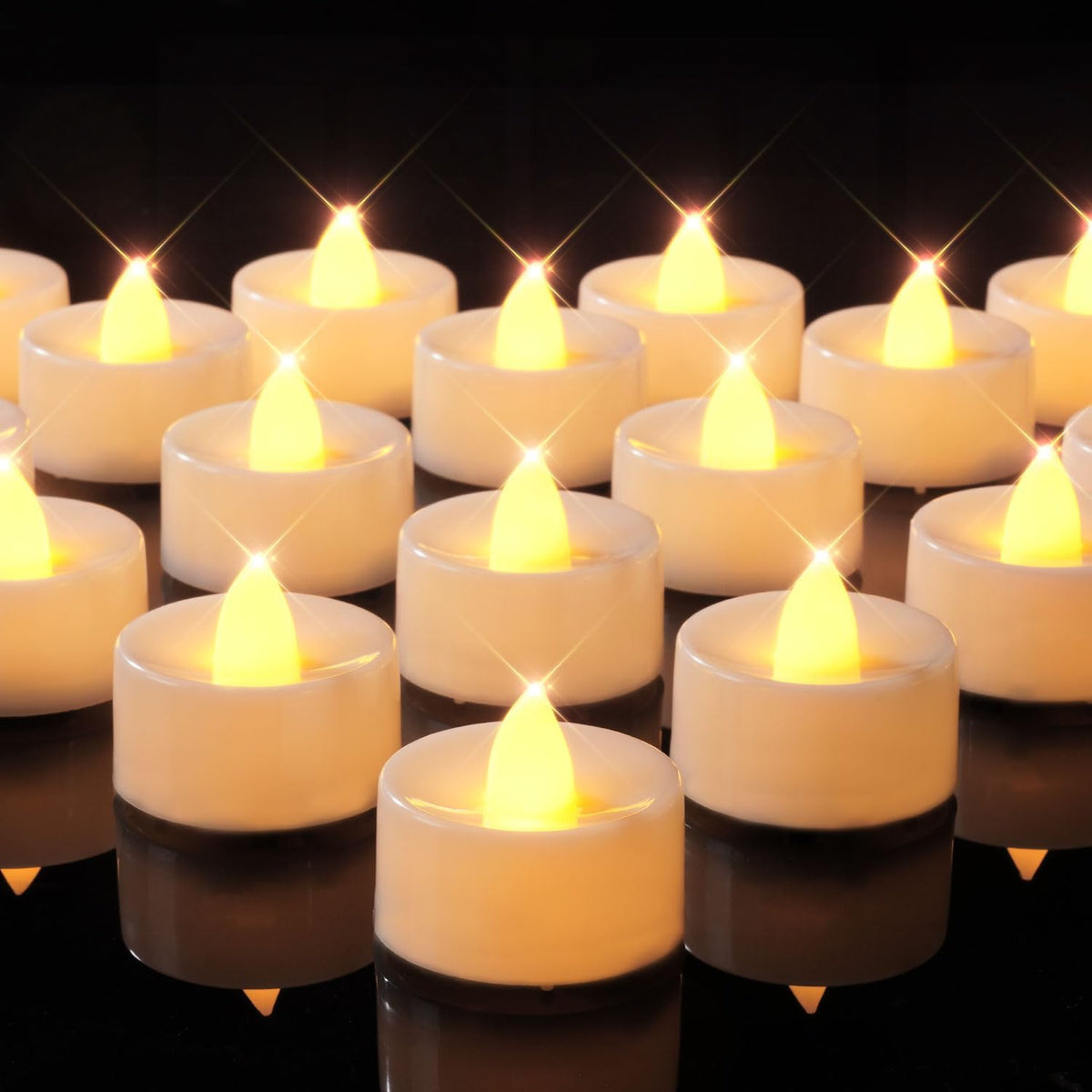 BEICHI Flameless Candles, 24Pack Battery Operated Candle, LED Tea Lights Candles Battery Operated