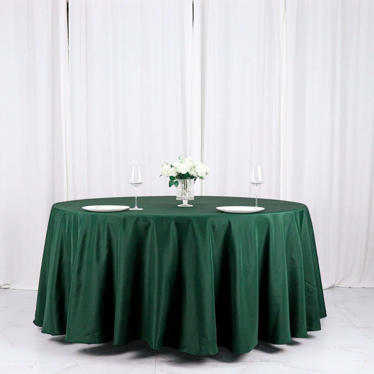 Efavormart Round Tablecloth, 120 Inch Stain & Wrinkle Resistant Washable Table Cloth, Decorative