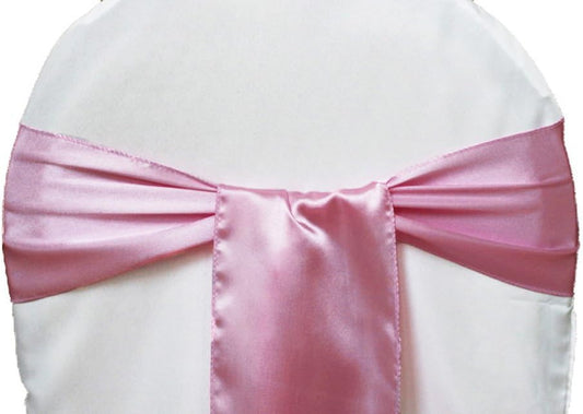 MDS Pack of 150 PCS Satin Chair Sashes Charmeuse Sateen Dining Chair Bows Ribbon Ties Back Sash for
