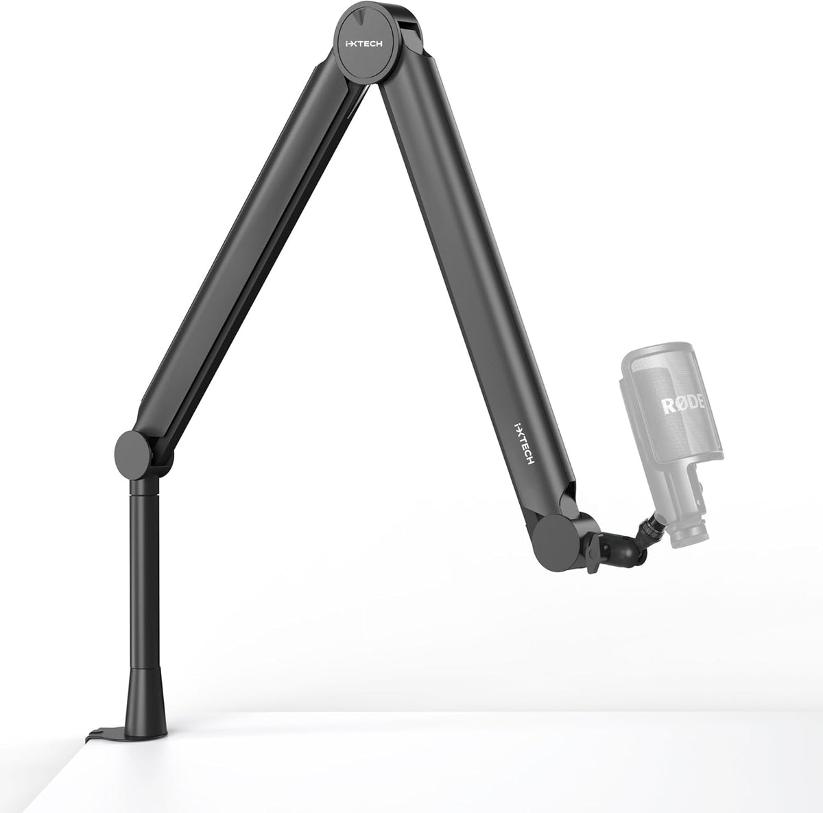 IXTECH Premium Microphone Boom Arm with Desk Mount, 360° Rotatable, Fully Adjustable, for Podcast
