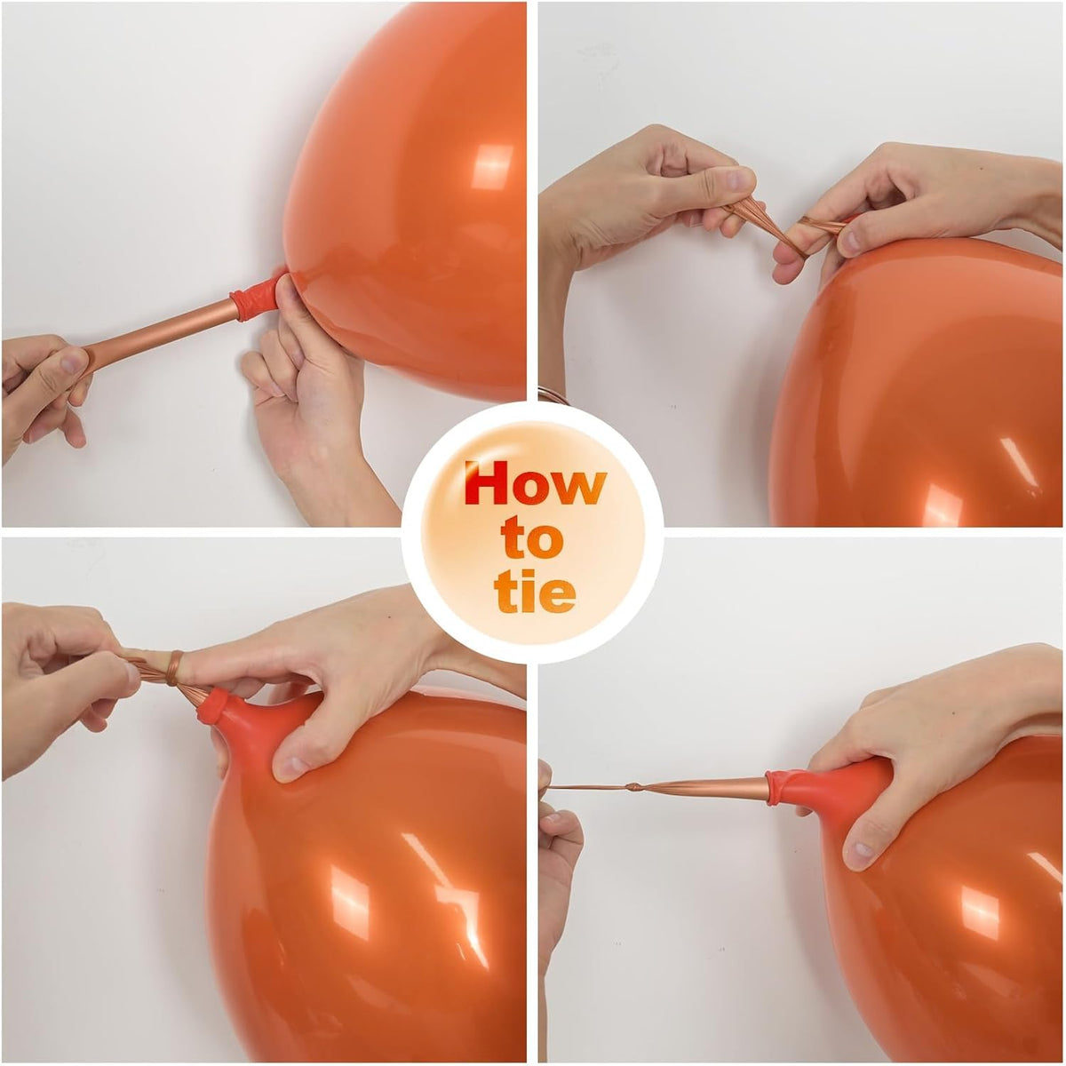 Chrome Orange Balloons, 50 PCS 10 Inch Double Stuffed Metallic Orange Balloons, Shiny Thick Chrome