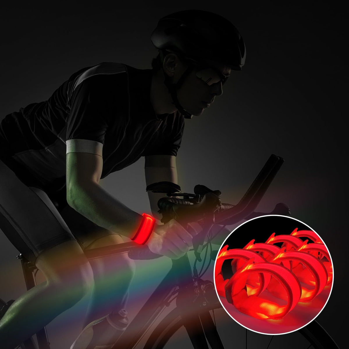 M.best 8pcs LED Light Up Bracelets Glow Flashing Wristbands Glow in The Dark Party Supplies for