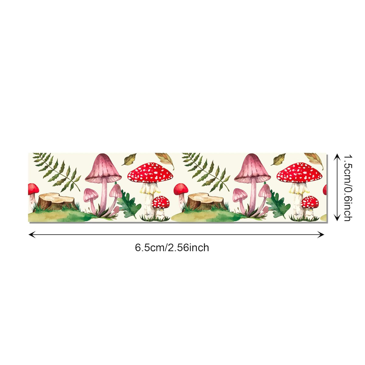 Adirasenotek 12 Rolls Mushroom Washi Tape Set,Vintage Washi Tape Decorative Paper Stickers