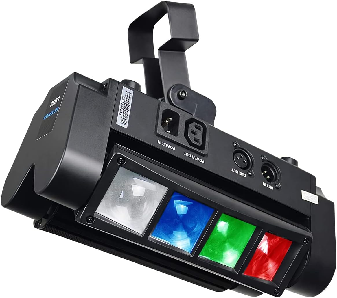 BETOPPER Moving Head DJ Lights,Stage Lights for Parties, RGBW 8x3W LED Spider Lights, Sound
