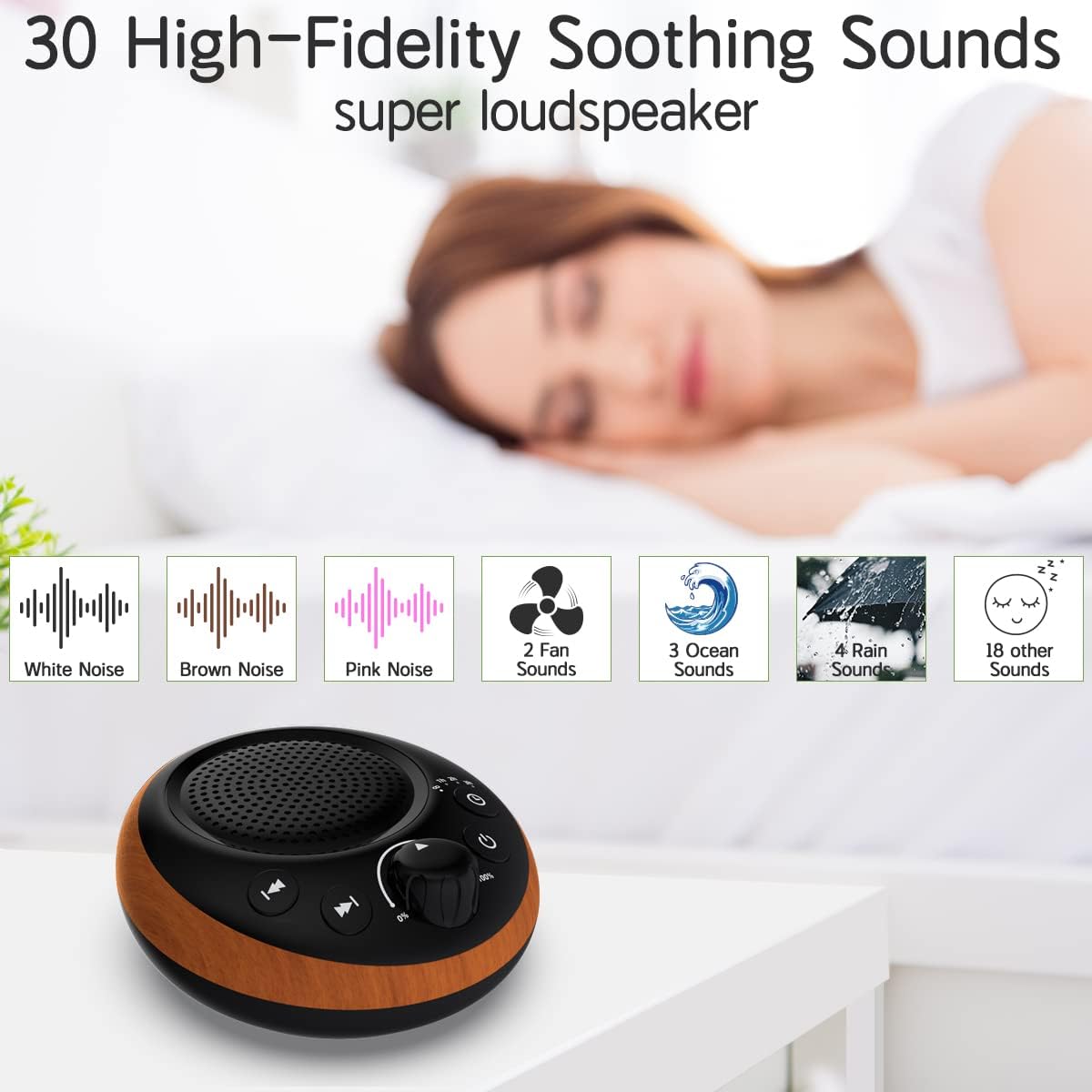 Sound Brown Noise Machine White Noise Machine Nonstop 30 Soothing Sounds Sound Therapy for Baby
