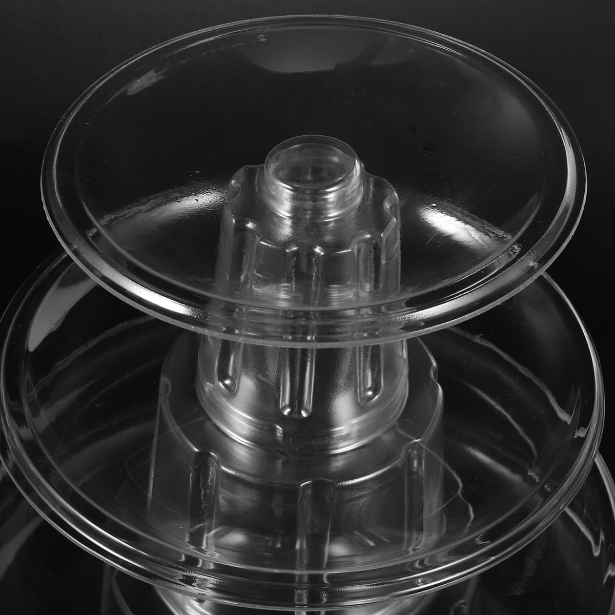 DOITOOL Macaron Tower Stand 4 Tier Transparent Plastic Round Macaron Tower Display Stand for French