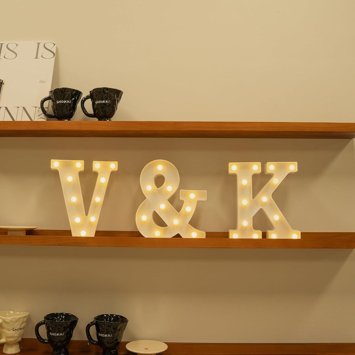 Foaky LED Letter Lights Sign Marquee Light Up Letters Sign for Night Light Wedding/Birthday Party