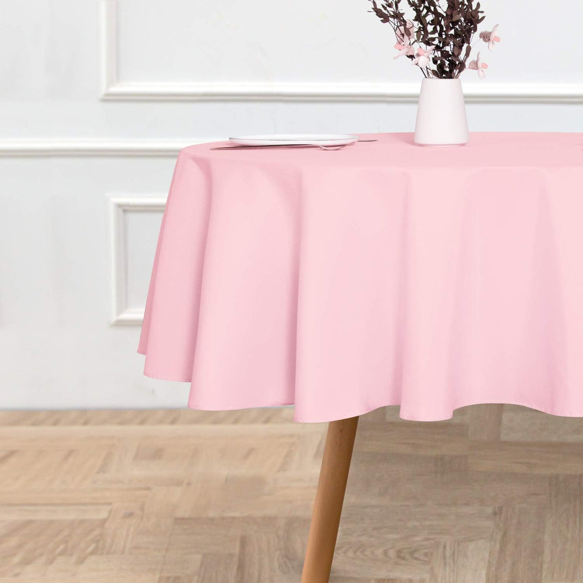 sancua Round Tablecloth - 70 Inch - Water Resistant Spill Proof Washable Polyester Table Cloth
