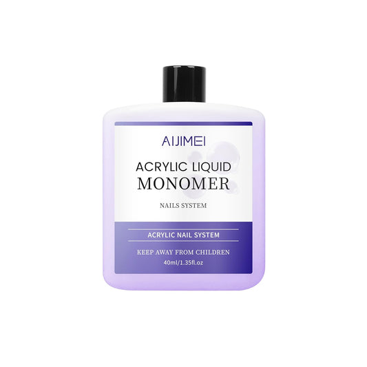 AIJIMEI Acrylic Liquid Monomer for Long Lasting 40ml Acrylic Liquid Professional Nail Art Supplies