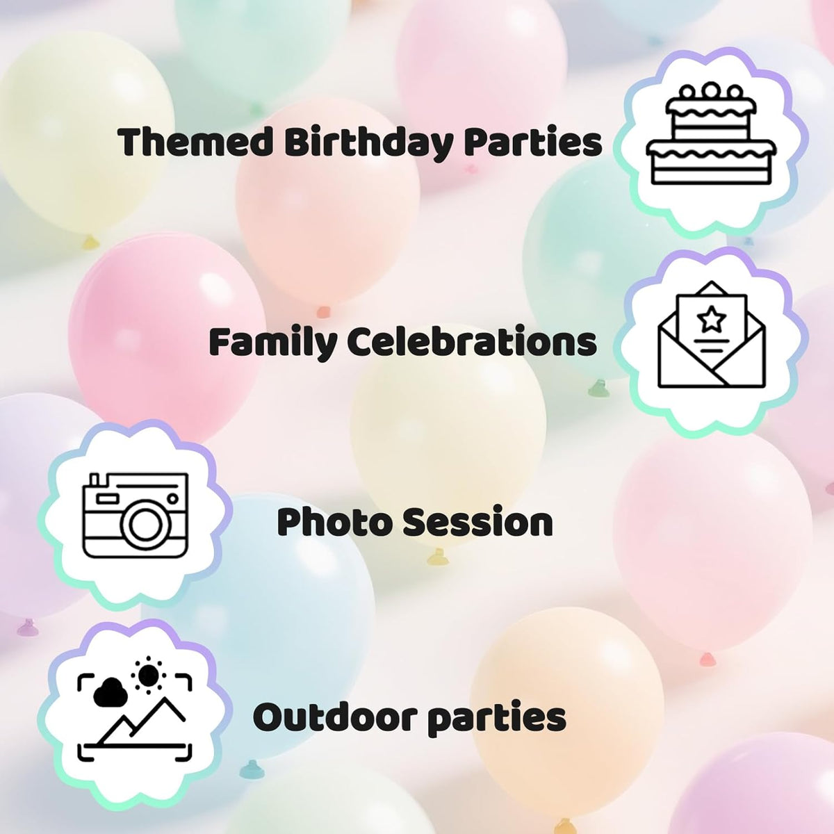 110pcs Pastel Balloons 12 Inch, Pastel color balloons Assorted Latex Ballons for Birthday Party