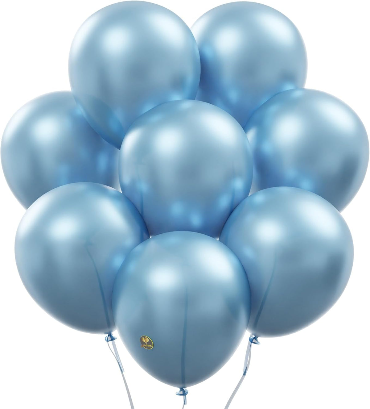 AFTERLOON® Biodegradable Balloons 24 pcs Pearlized Caribbean Blue 10 Inch, Pearlescent Thickened