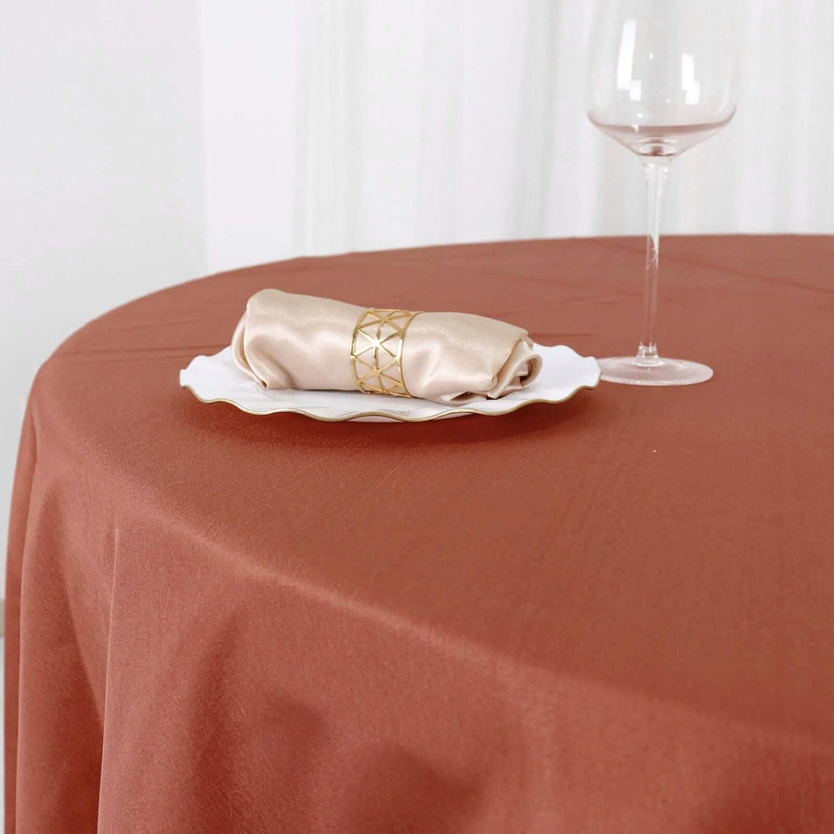 Efavormart Round Tablecloth, 90 Inch Stain & Wrinkle Resistant Washable Table Cloth, Decorative