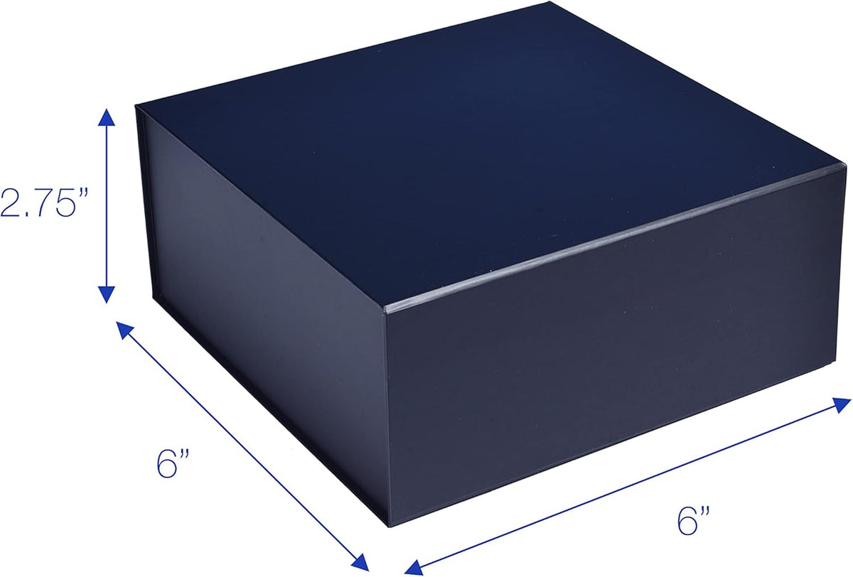 CECOBOX - Gift Boxes with Lids for Presents 6"x6"x2.75" - Matte, Collapsible Magnetic Closure Gift