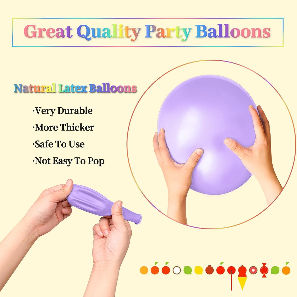 110pcs Pastel Balloons 12 Inch, Pastel color balloons Assorted Latex Ballons for Birthday Party
