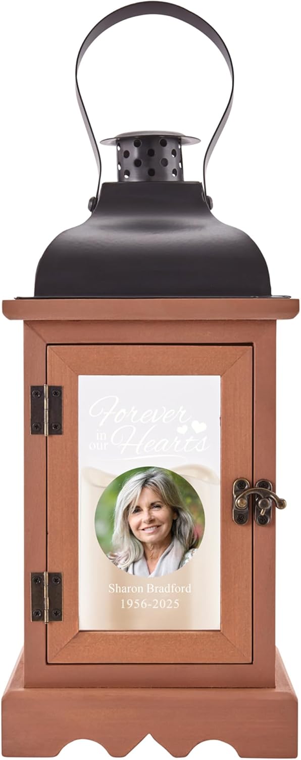 Let's Make Memories Personalized Memorial Lantern - Sympathy - Condolences - in Memory - LED Candle