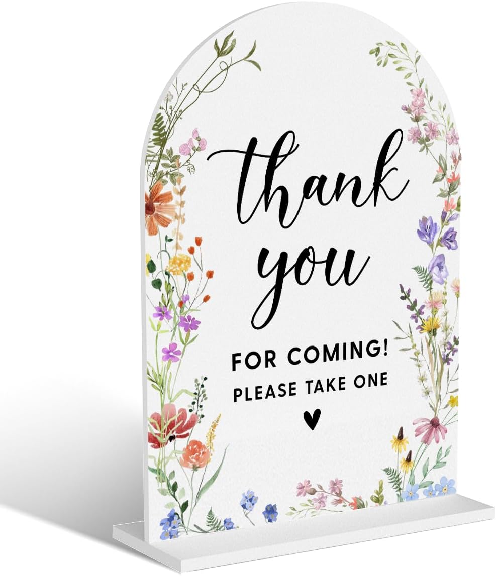 Acrylic Wedding Signs, Thank You for Coming Signs for Marriage Reception, Bridal Shower