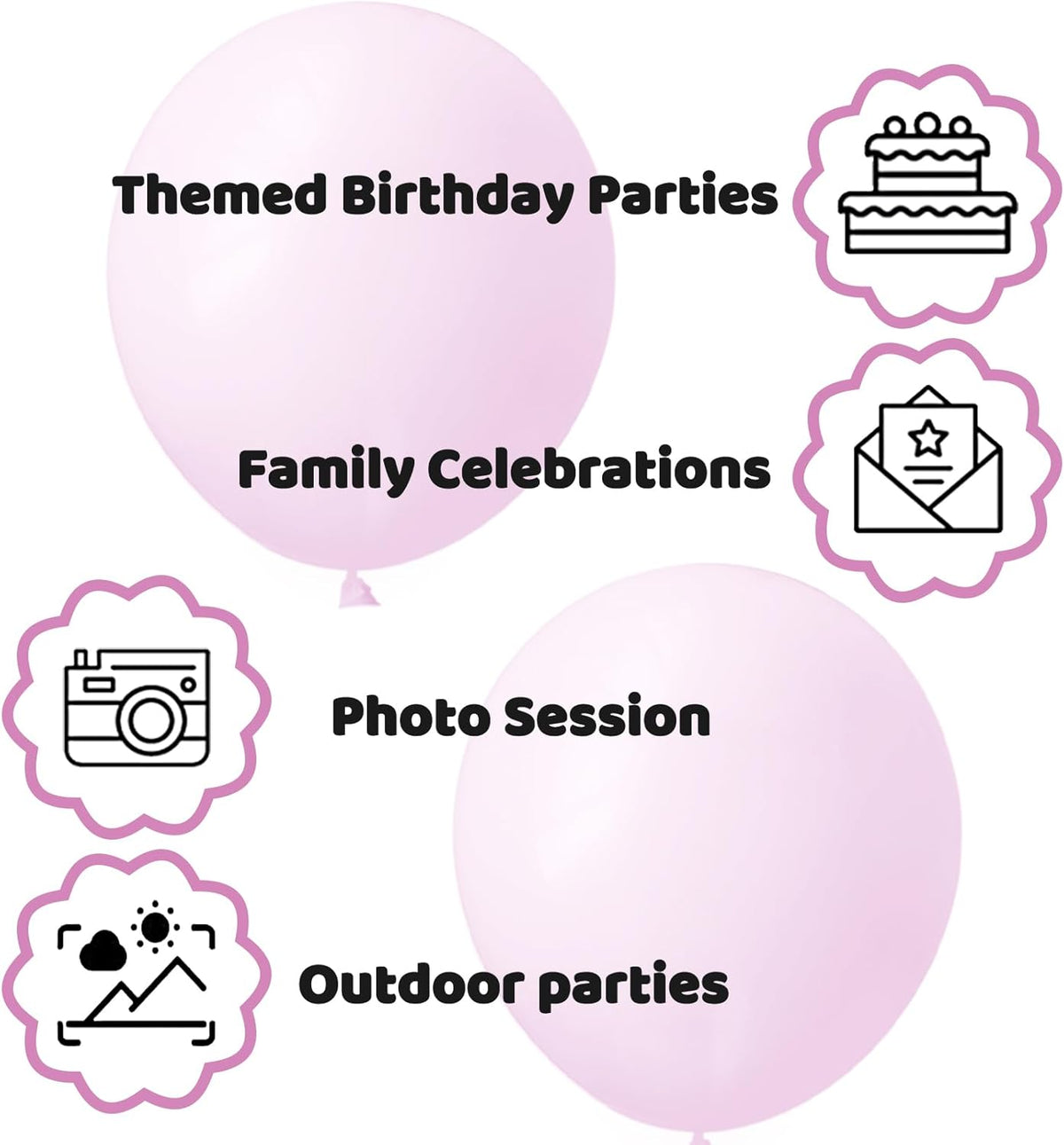 110pcs Pastel Pink Balloon 12 Inch, Pastel Pink Latex Balloons for Birthday Party Baby Shower