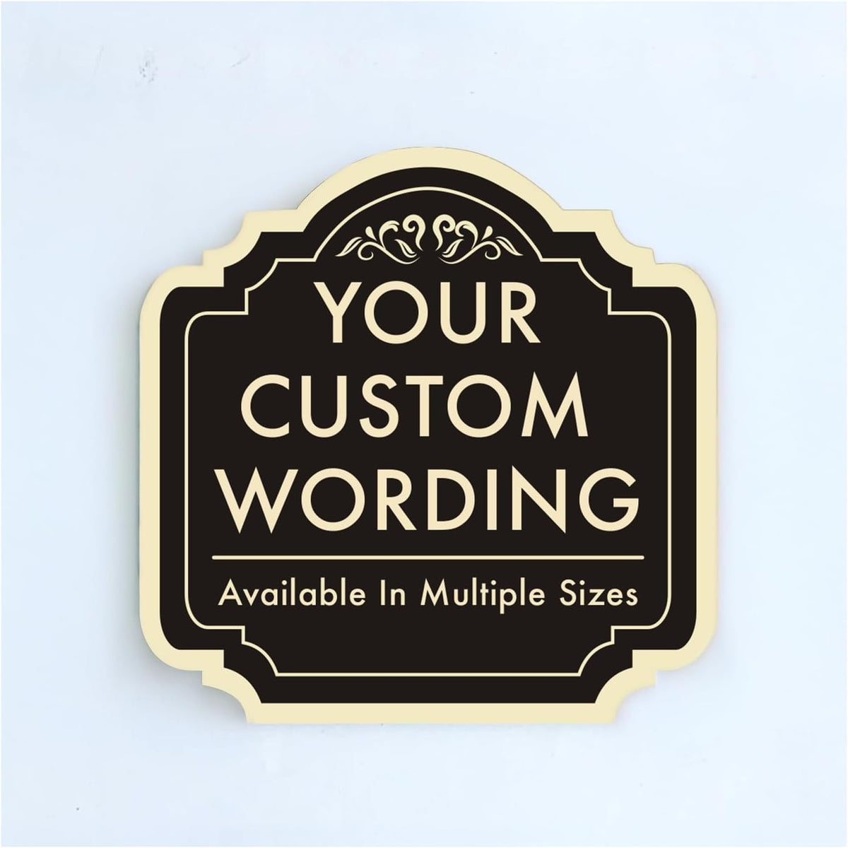 Custom Decorative Outdoor Metal Signs, Personalized Aluminum Sign - Waterproof, 18x18 In Black