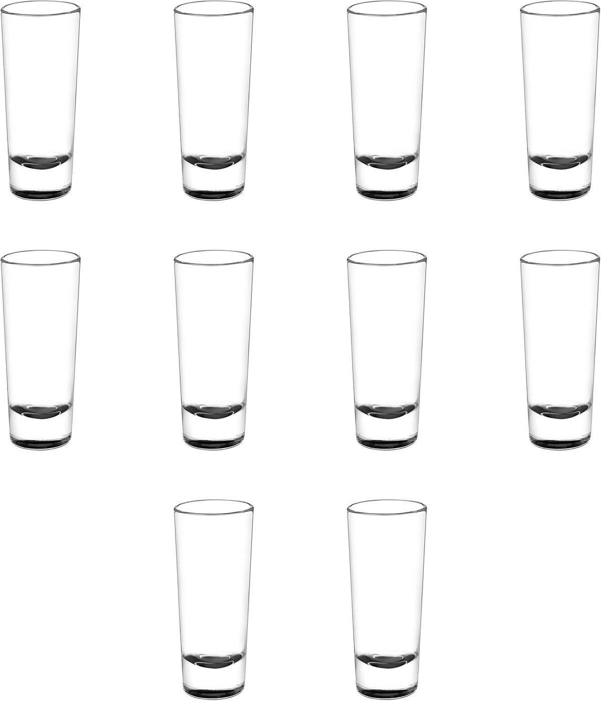 DISCOUNT PROMOS Cordial Shooter Shot Glasses 2 oz. Set of 10, Bulk Pack - Great for Birthdays