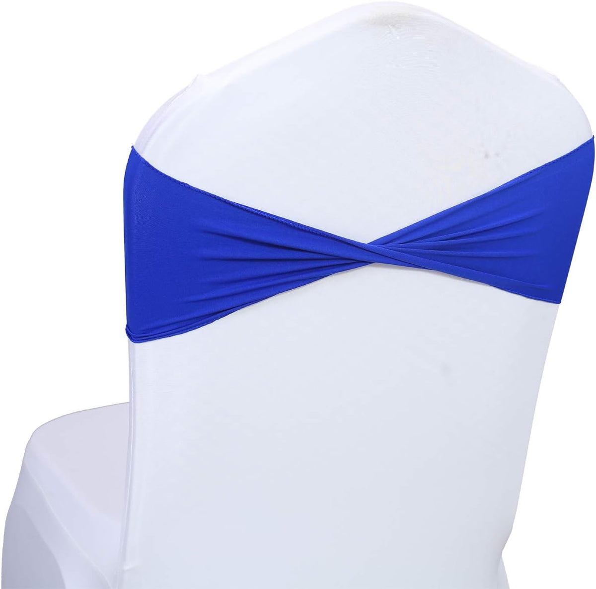 VDS Pack of 250 PCS | Royal Blue | Spandex Chair Sashes Bows Without Buckle | Stretch Elastic