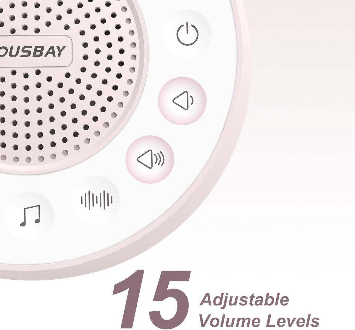Housbay White Noise Machine with 31 High Fidelity Soothing Sounds, 5W High Power Loud Enough