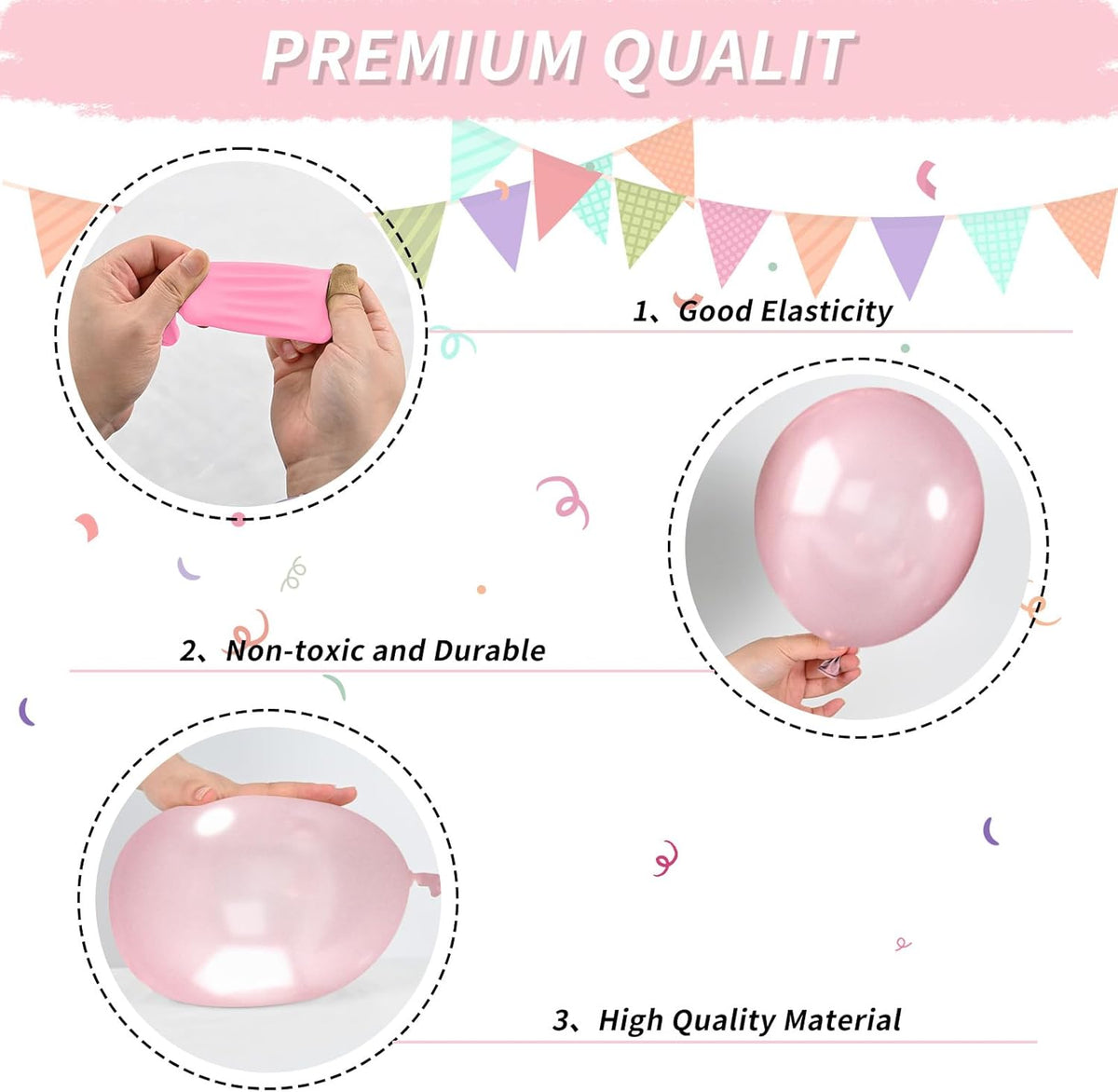 Dusty Pink Blush Balloons, Retro Boho Pink Balloons Cream White Balloon Pearl Light Rose and