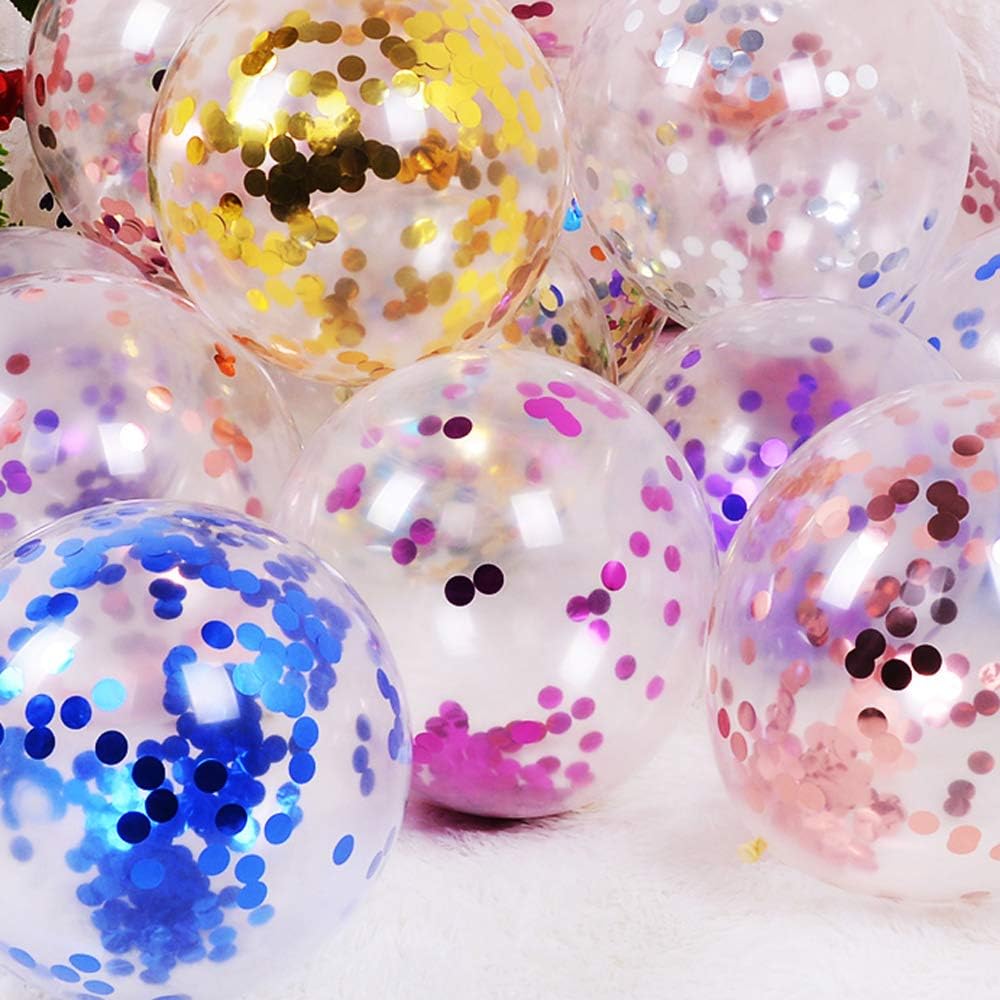 Multicolor Confetti Balloons - 12inch 50 Pcs Latex Balloons for Birthday, Wedding, Baby Shower