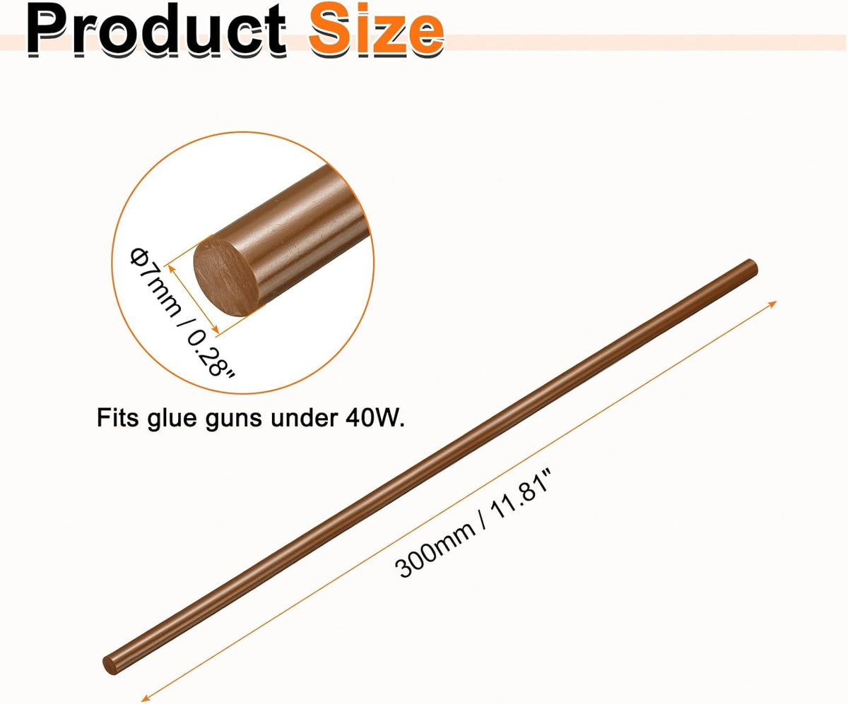 HARFINGTON 10pcs Hot Glue Sticks 0.28" Dia x 11.81" Long EVA Mini Hot Melt Adhesive Glue Stick for