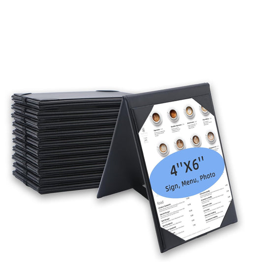 Menu Covers - Set of 10 Double-Sided Table Tent Cards for Restaurant, Dinner Party, and Bar Menus