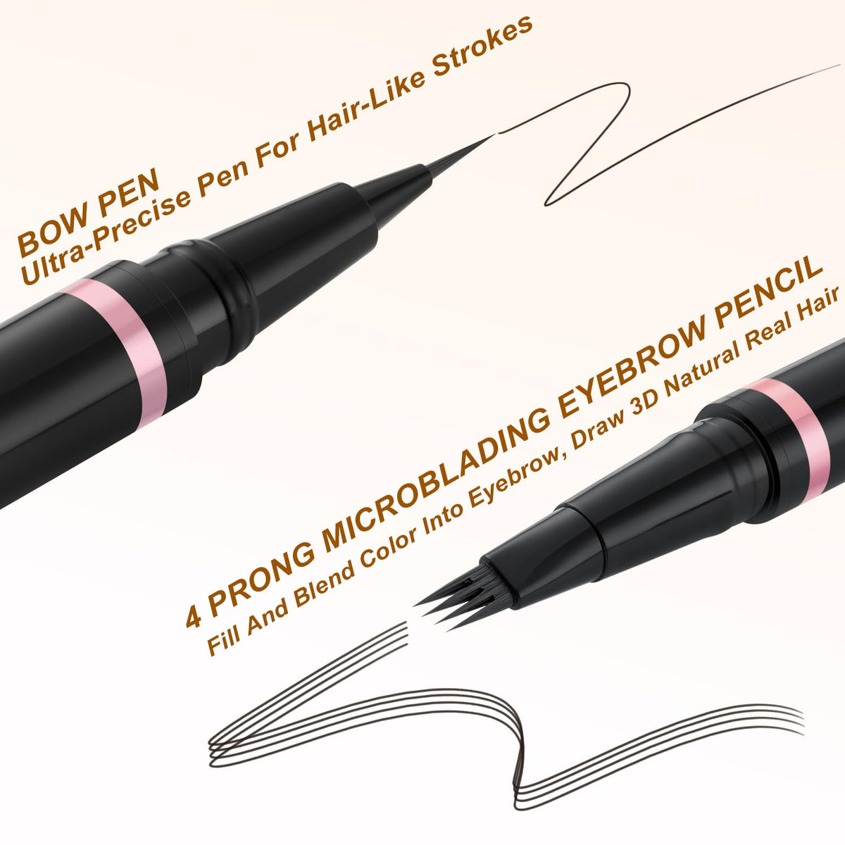 LAVONE Eyebrow Pencil Makeup Kit, with Waterproof 2-IN-1 Microblading Eyebrow Pen, Eyebrow Pomade