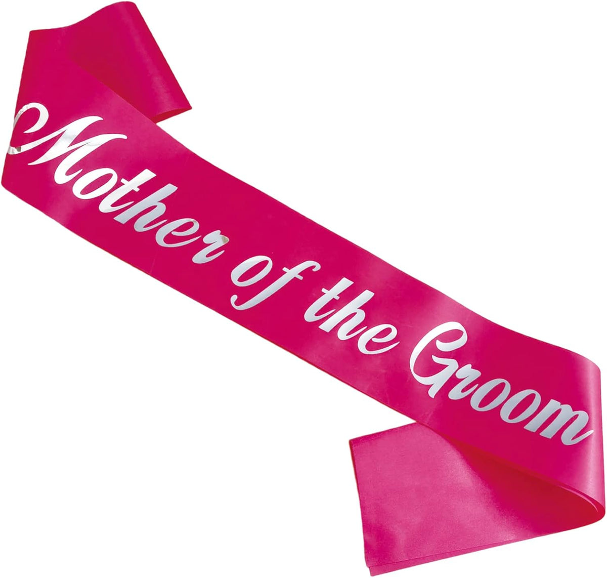 KETAOO Mother of the Groom Sash, Silver Foil Pink Sash for Mother of the Groom for Bridal Shower
