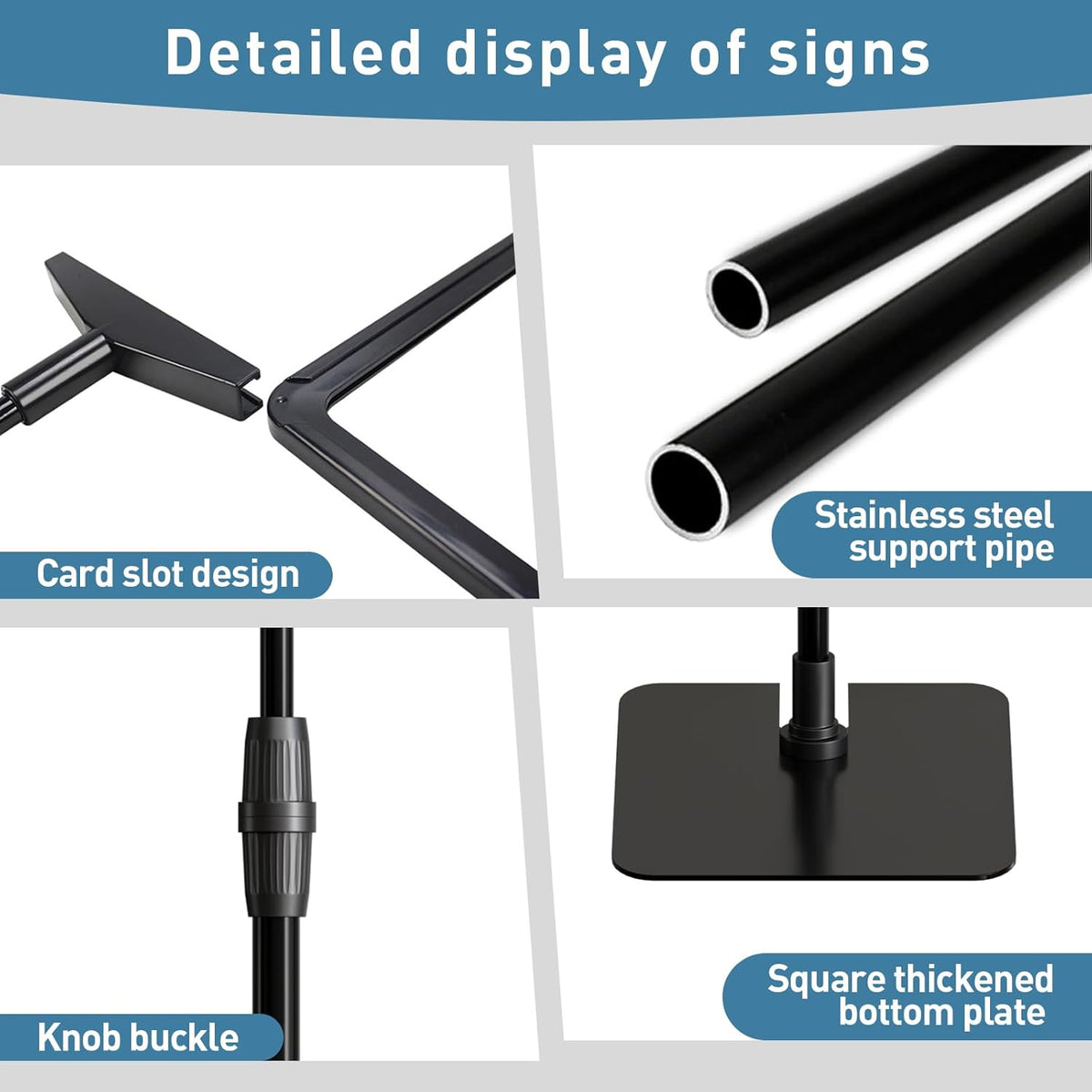 Sign Holder Stand 8.5 x 11,Sign Stand for Display,Adjustable Sign Holders For Table Top,Suitable
