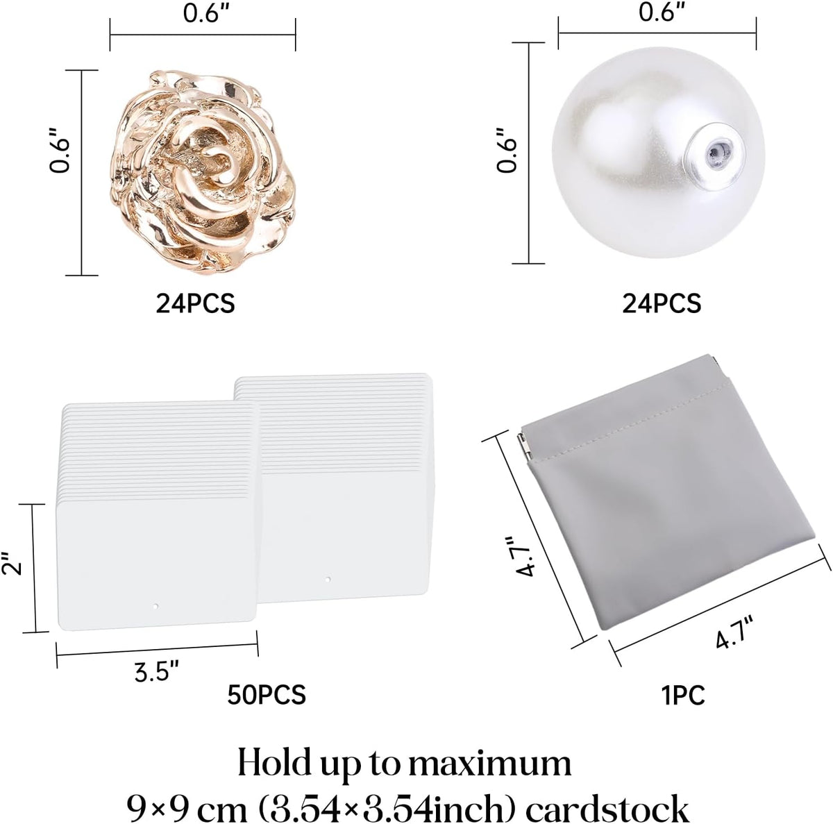 UNIQOOO 24Pcs Decorative Rose Floral Place Card Holders Bulk, Luxury Gold Metal Name Card Stands