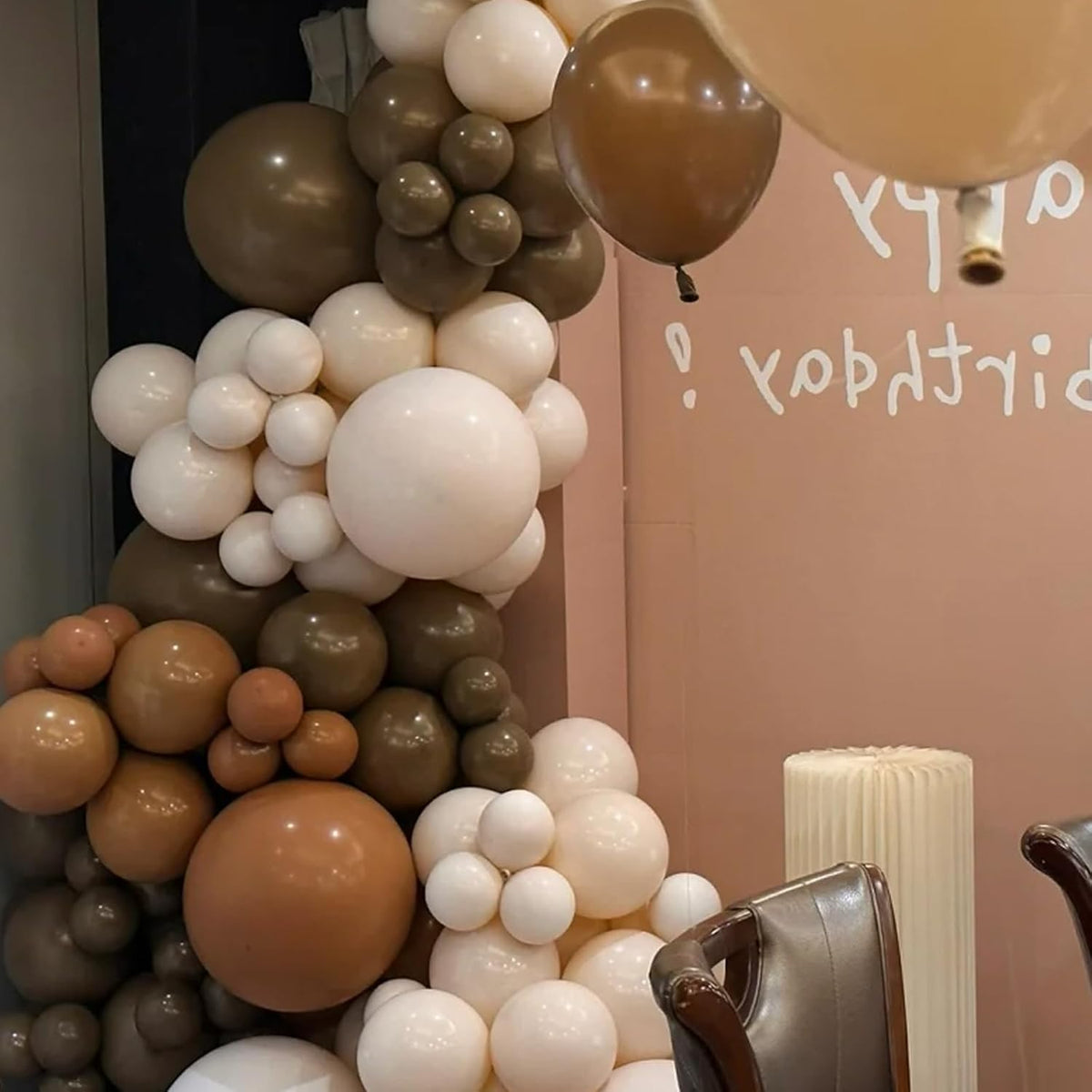 90pack Brown Balloons Different Size 18/12/10/5 Inch Brown Balloon Garland Arch Kit for Graduation