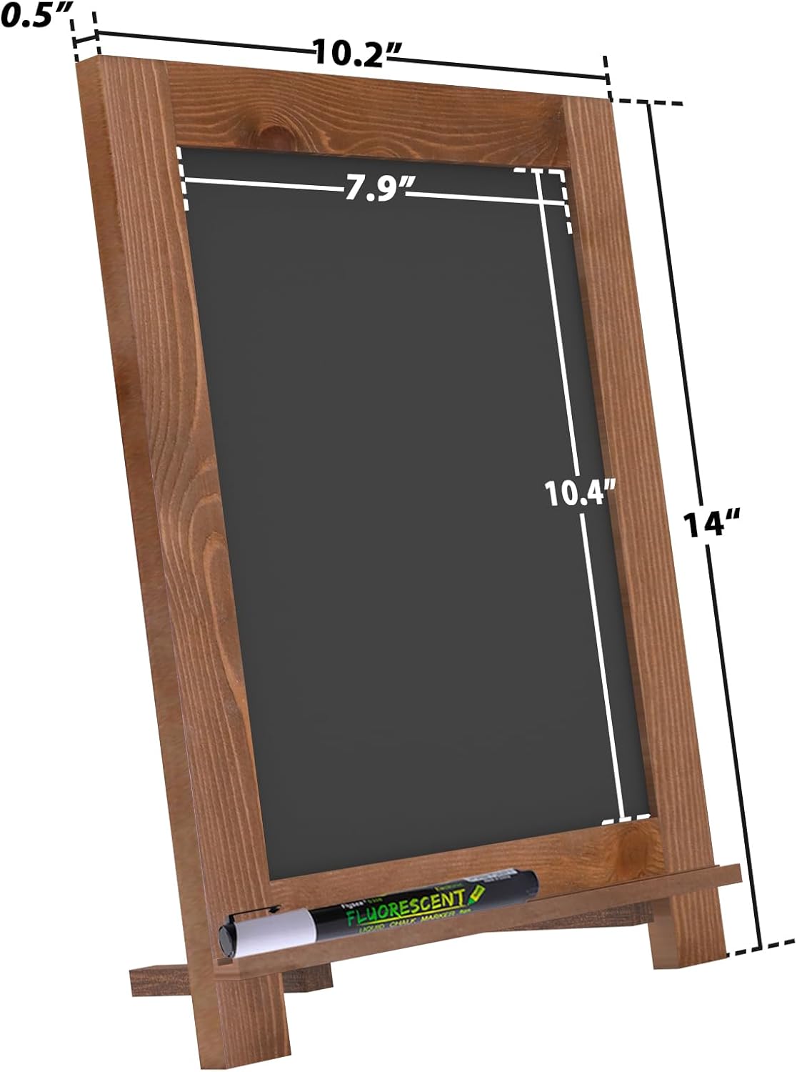 Magnetic Chalkboard 10"x14" Small Chalkboard Signs with Stand, Tabletop or Wall-Hanging Menu Board