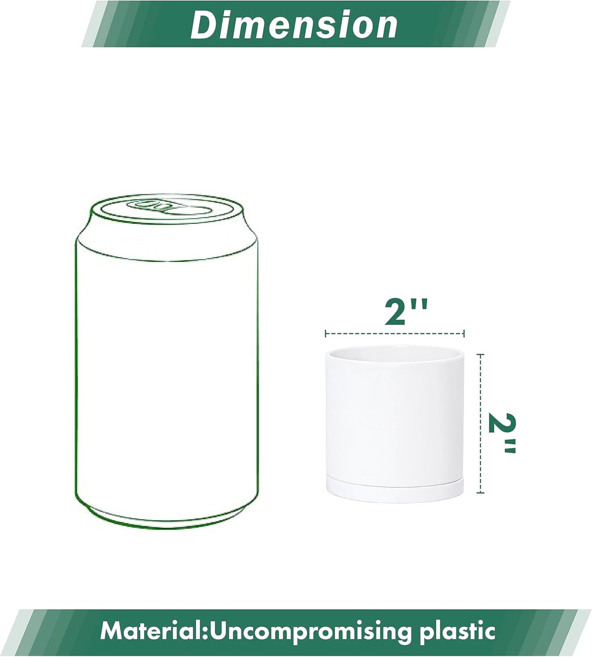 D'vine Dev 24 Pack 2 Inch Mini Plastic Plant Pots, Small Garden Planters for Plant with Drainage