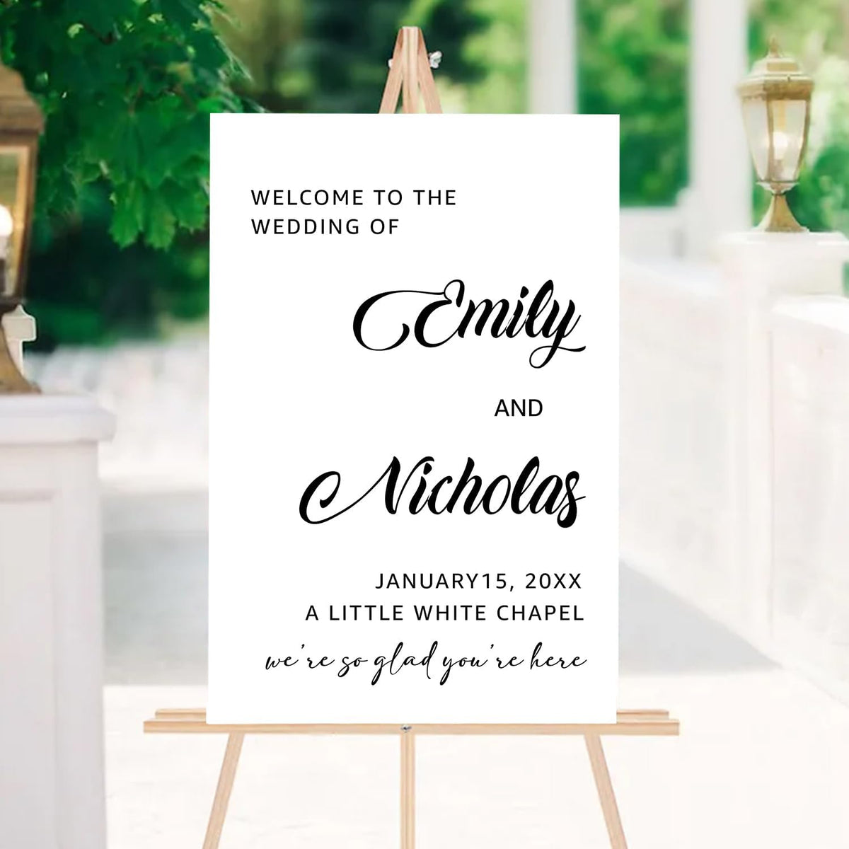 Personalized Wedding Welcome Sign Template, Modern Minimalist Reception Board, Editable Printable
