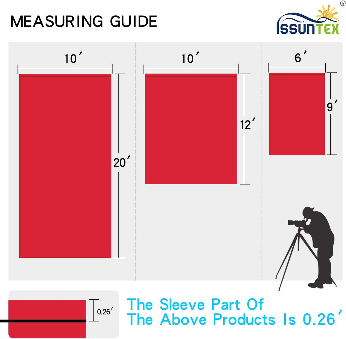 ISSUNTEX 6X9 ft Background Muslin Backdrop, Photo Studio, Collapsible High Density Screen for Video